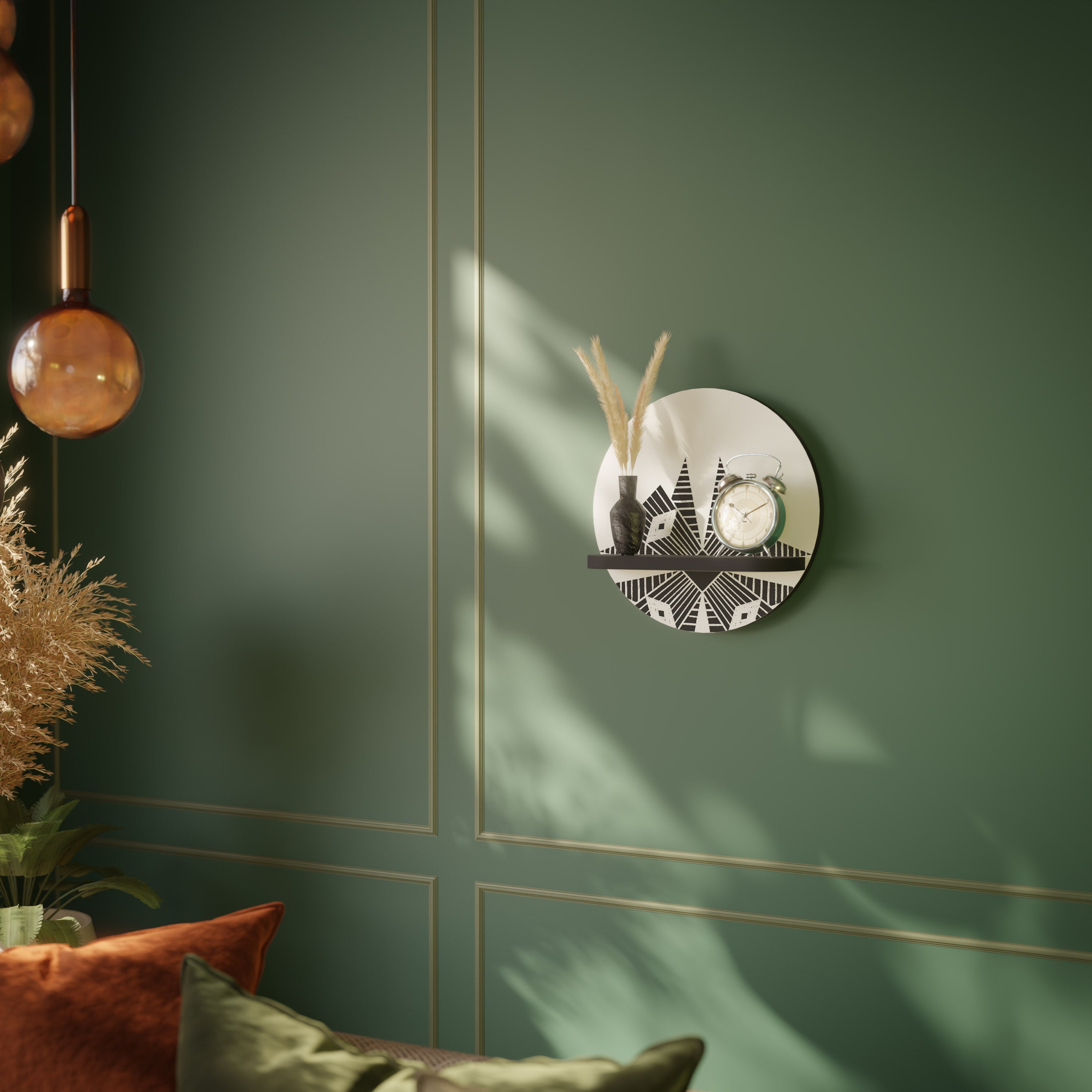 Étagère ronde MONOCHROME NEXUS en finition noire