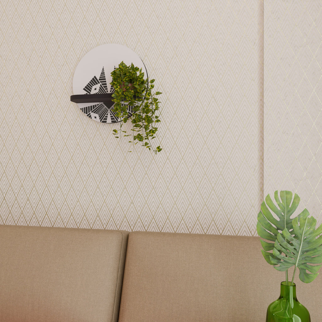 Étagère ronde MONOCHROME NEXUS en finition noire