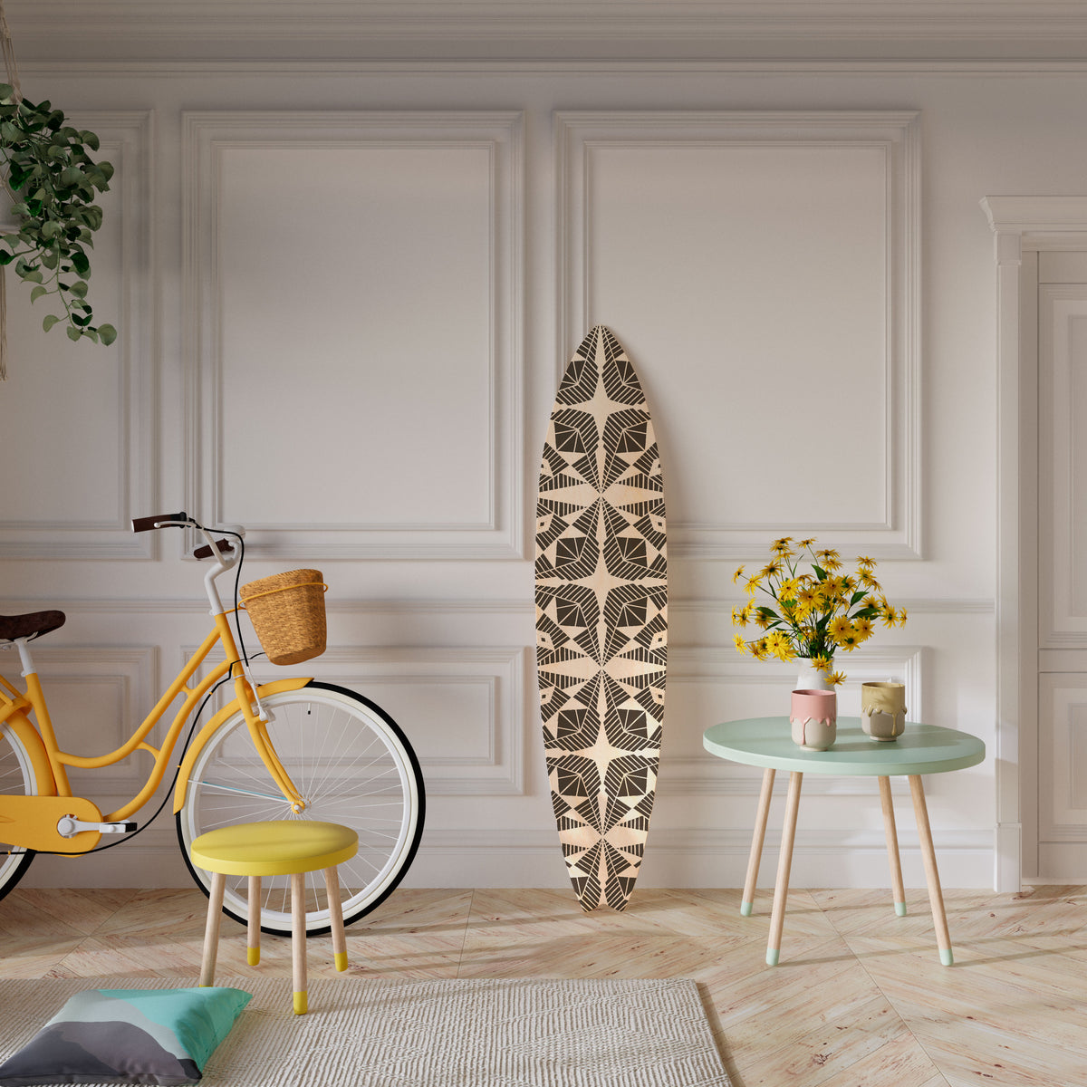 MONOCHROME NEXUS Surfboard Decorative Panel