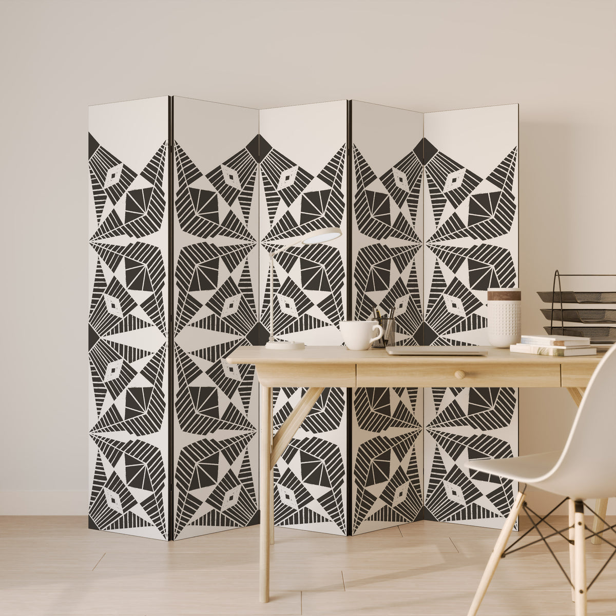 MONOCHROME NEXUS 5-Panel Room Divider