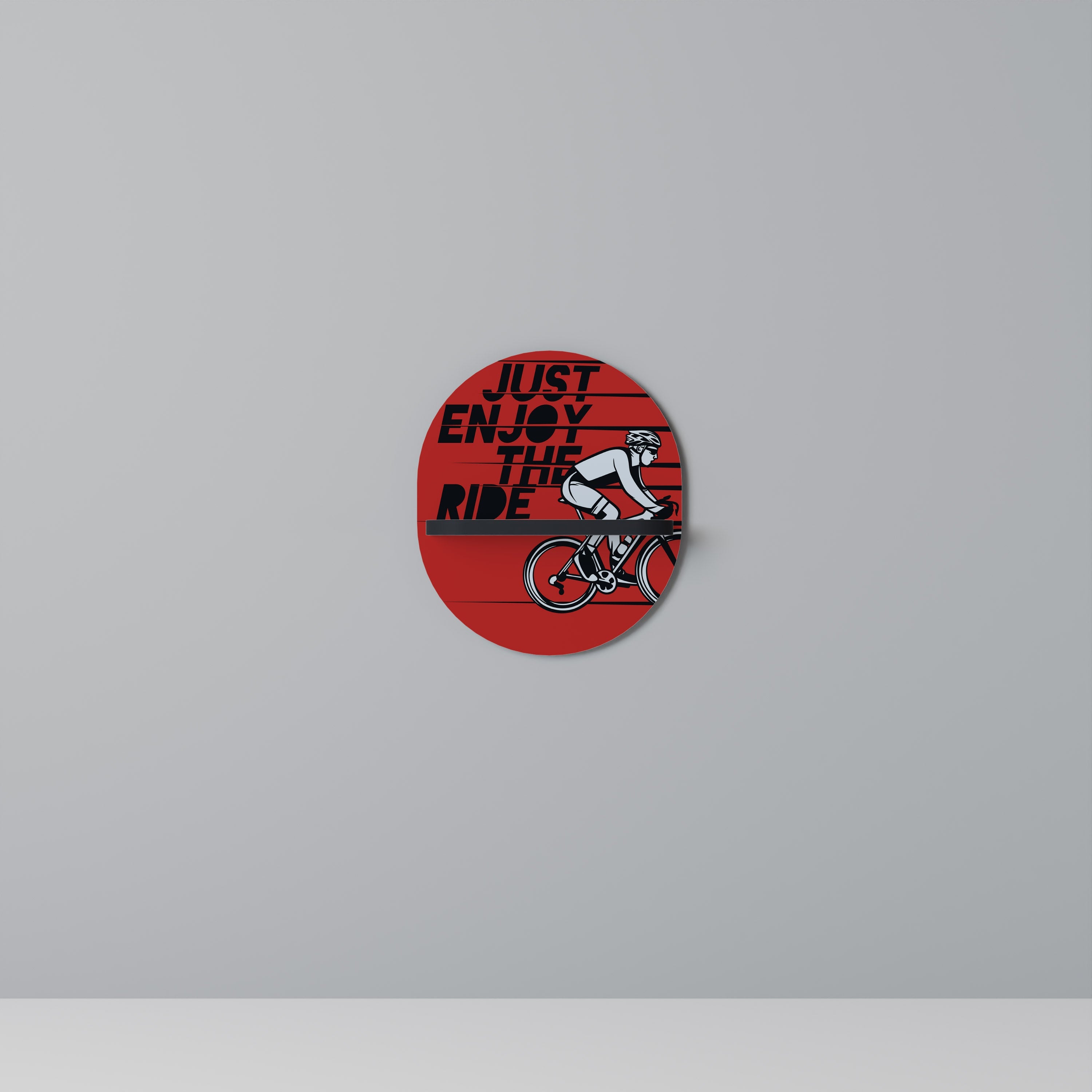 PROFITEZ DU VOYAGE Étagère d'art ovale en finition noire