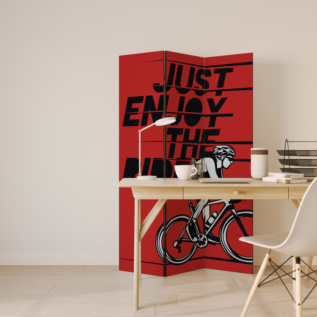 ENJOY THE RIDE Decorative 3-Panel Room Divider