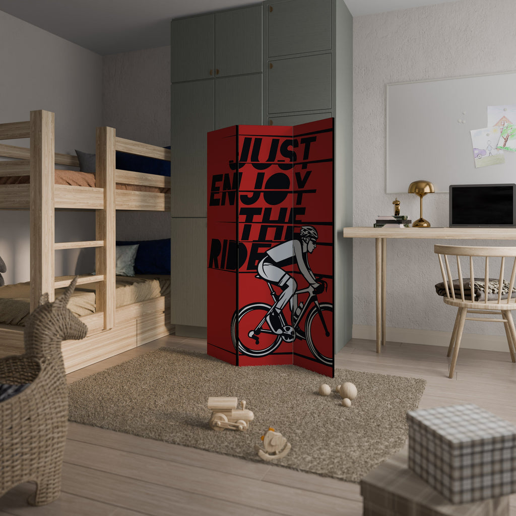 ENJOY THE RIDE Decorative 3-Panel Room Divider