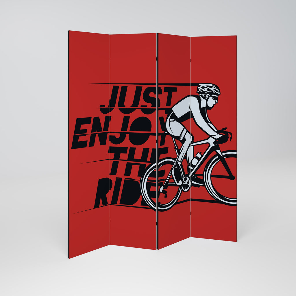 ENJOY THE RIDE Decorative 4-Panel Room Divider