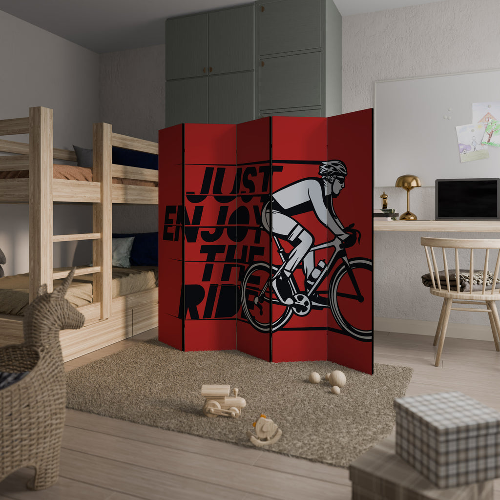 ENJOY THE RIDE 5-Panel Room Divider