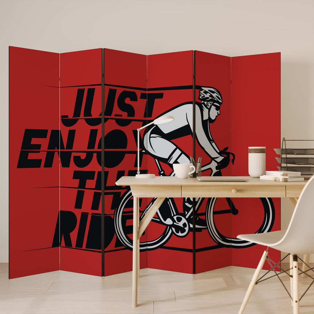 ENJOY THE RIDE Decorative 6-Panel Room Divider