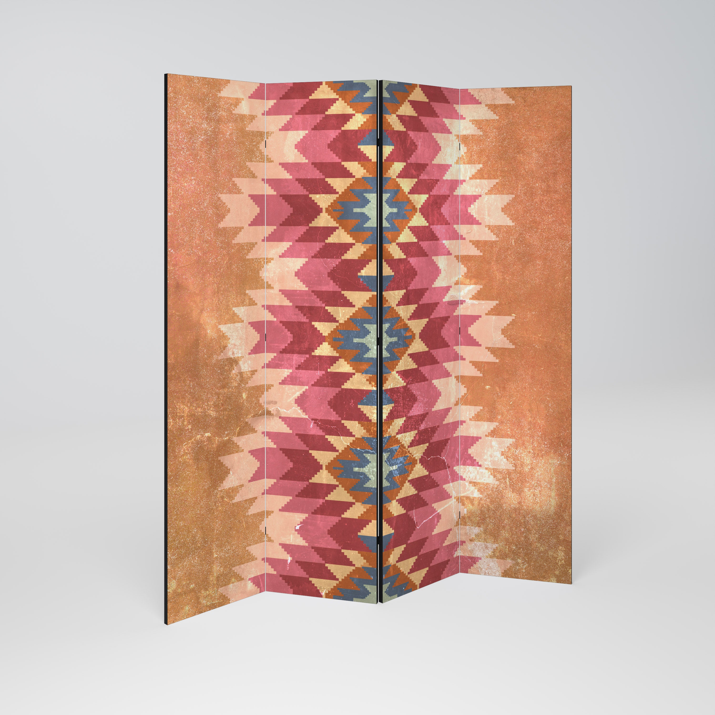 INDIAN FOLK 4-Panel Room Divider