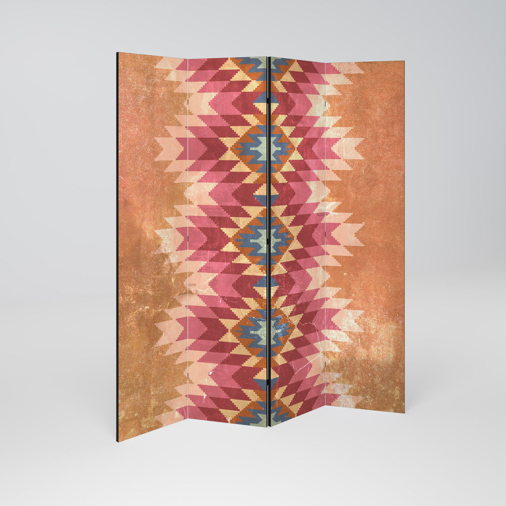 INDIAN FOLK Decorative 4-Panel Room Divider