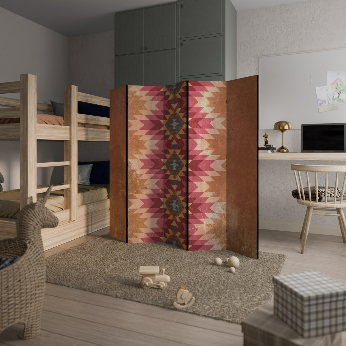 INDIAN FOLK 5-Panel Room Divider