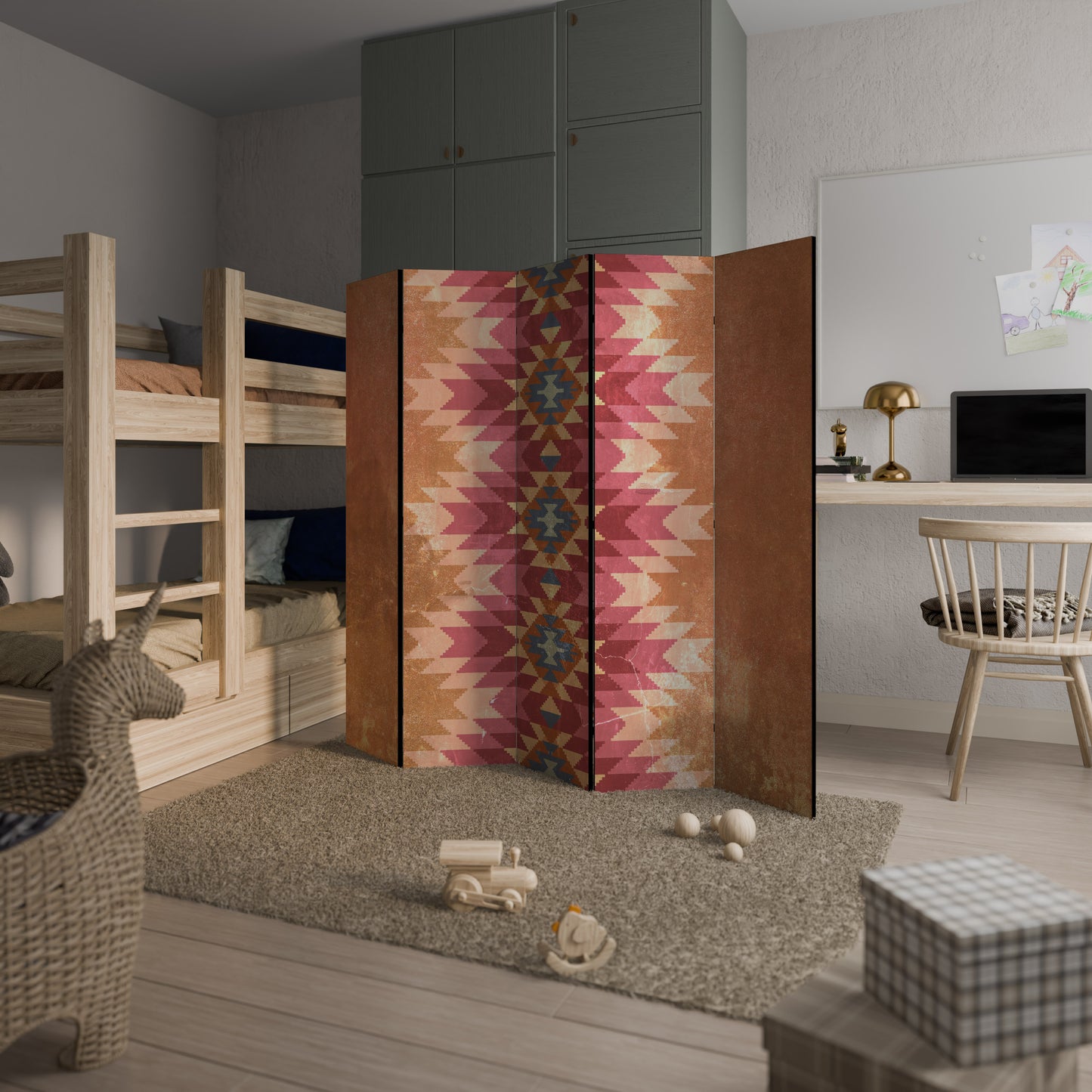 INDIAN FOLK 5-Panel Room Divider