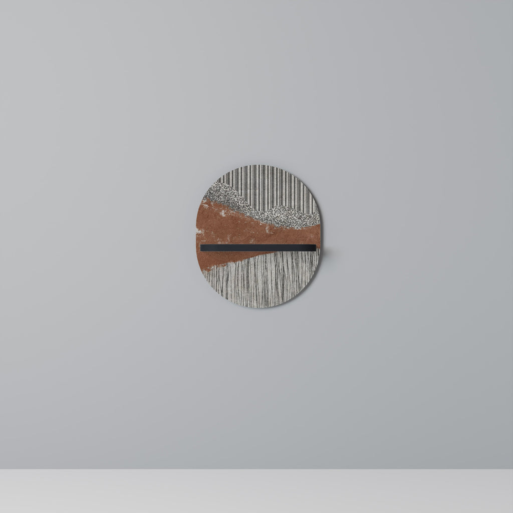 Étagère d'art ovale STRIPED TERRAIN en finition noire