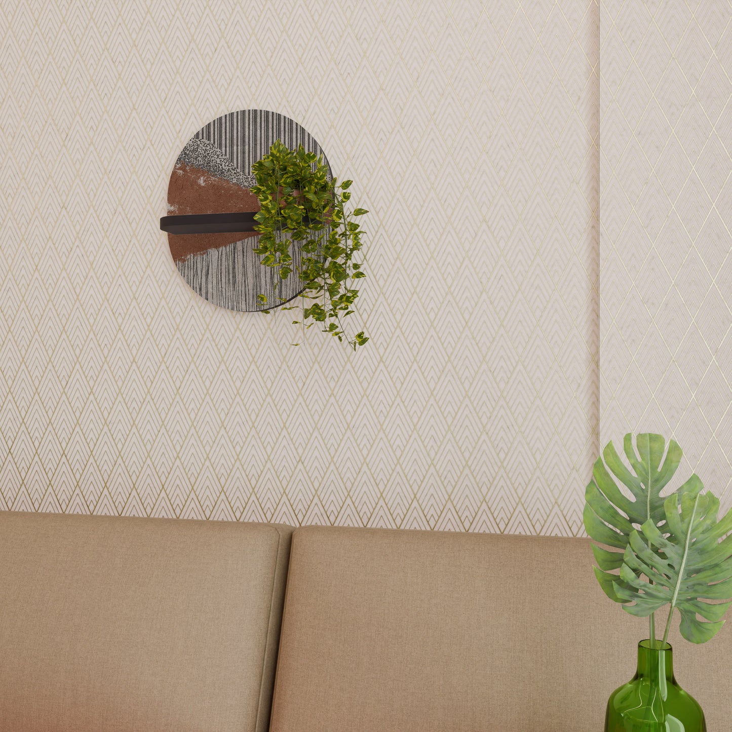 STRIPED TERRAIN Art Shelf