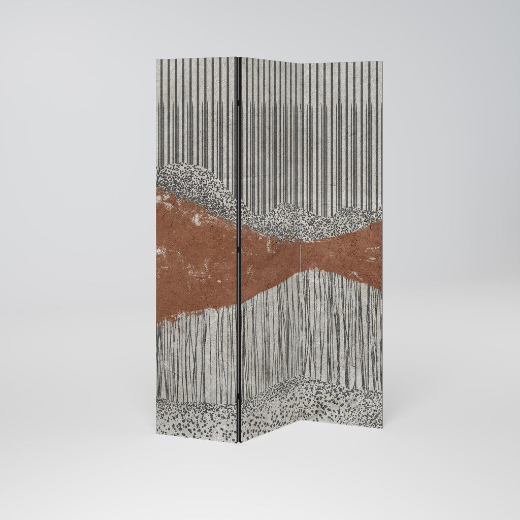 STRIPED TERRAIN Decorative 3-Panel Room Divider