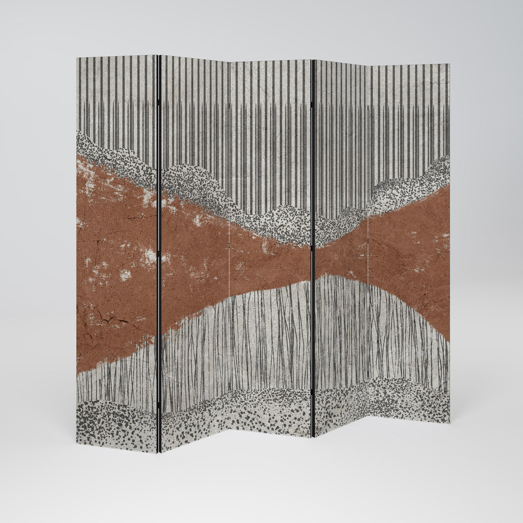 STRIPED TERRAIN 5-Panel Room Divider