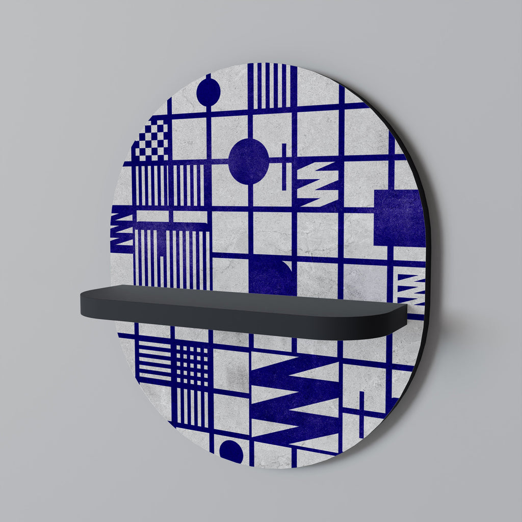 Étagère d'art ovale THE RIGHT PLACES en finition noire