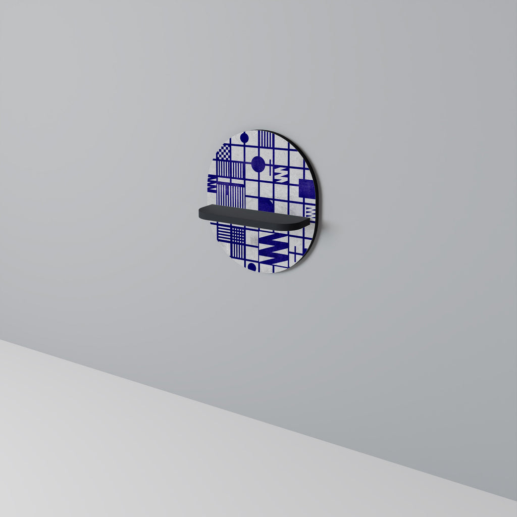 Étagère d'art ovale THE RIGHT PLACES en finition noire