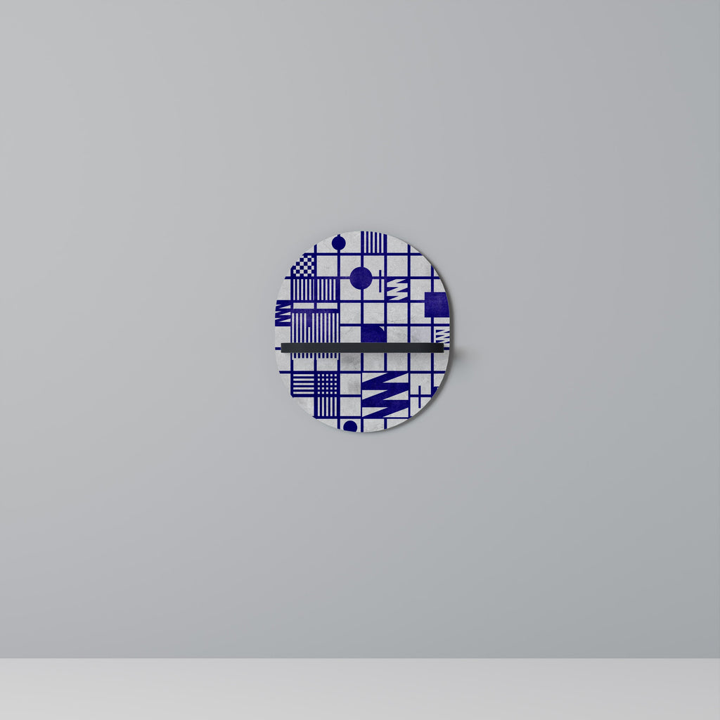 Étagère d'art ovale THE RIGHT PLACES en finition noire