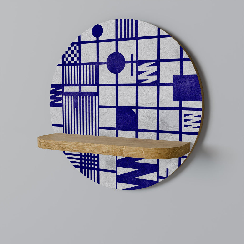 Étagère d'art ronde effet chêne THE RIGHT PLACES