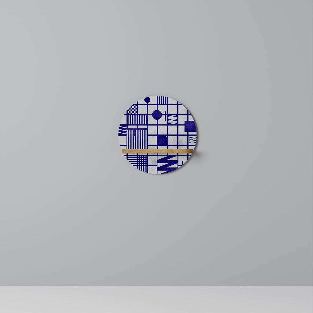 Étagère d'art ronde effet chêne THE RIGHT PLACES