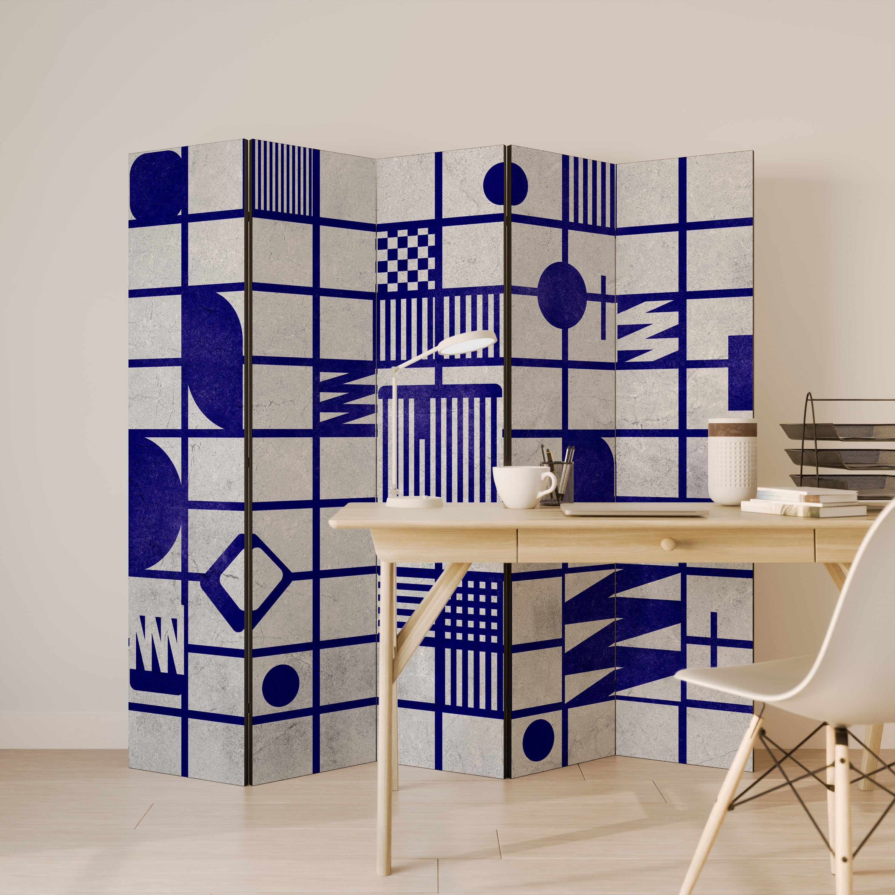 THE RIGHT PLACES Decorative 5-Panel Room Divider