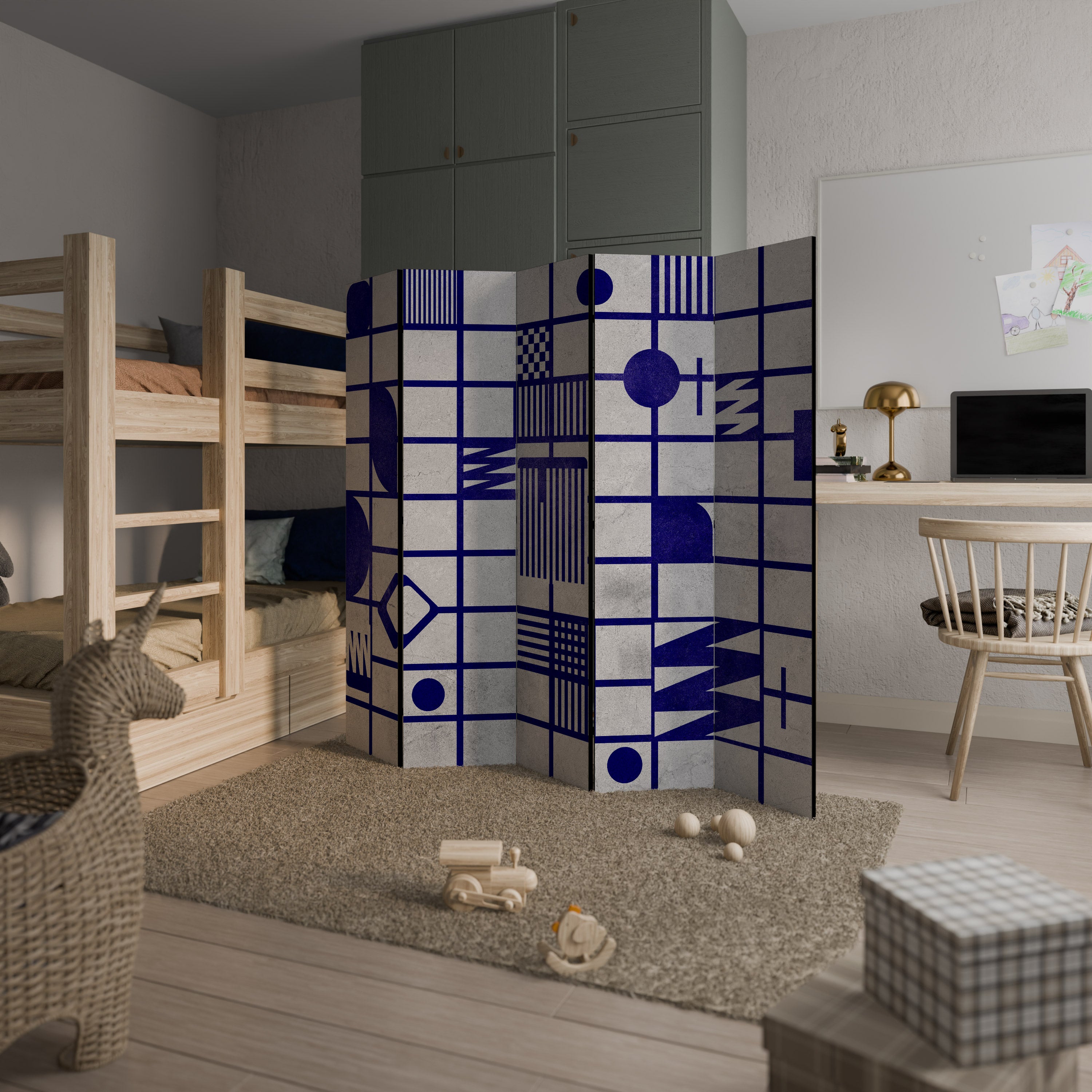 THE RIGHT PLACES 5-Panel Room Divider