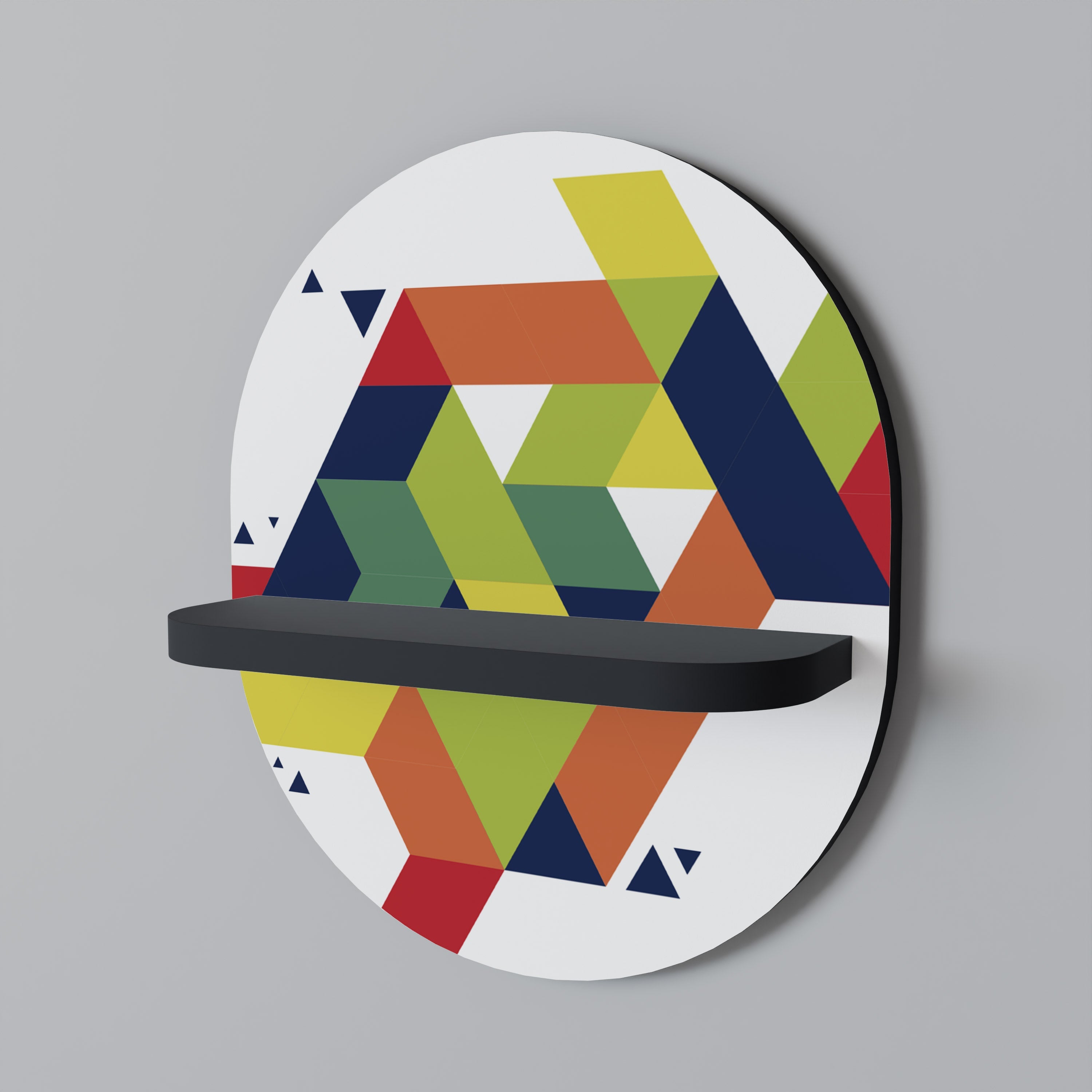 Étagère d'art ovale FUTURE SIGN en finition noire