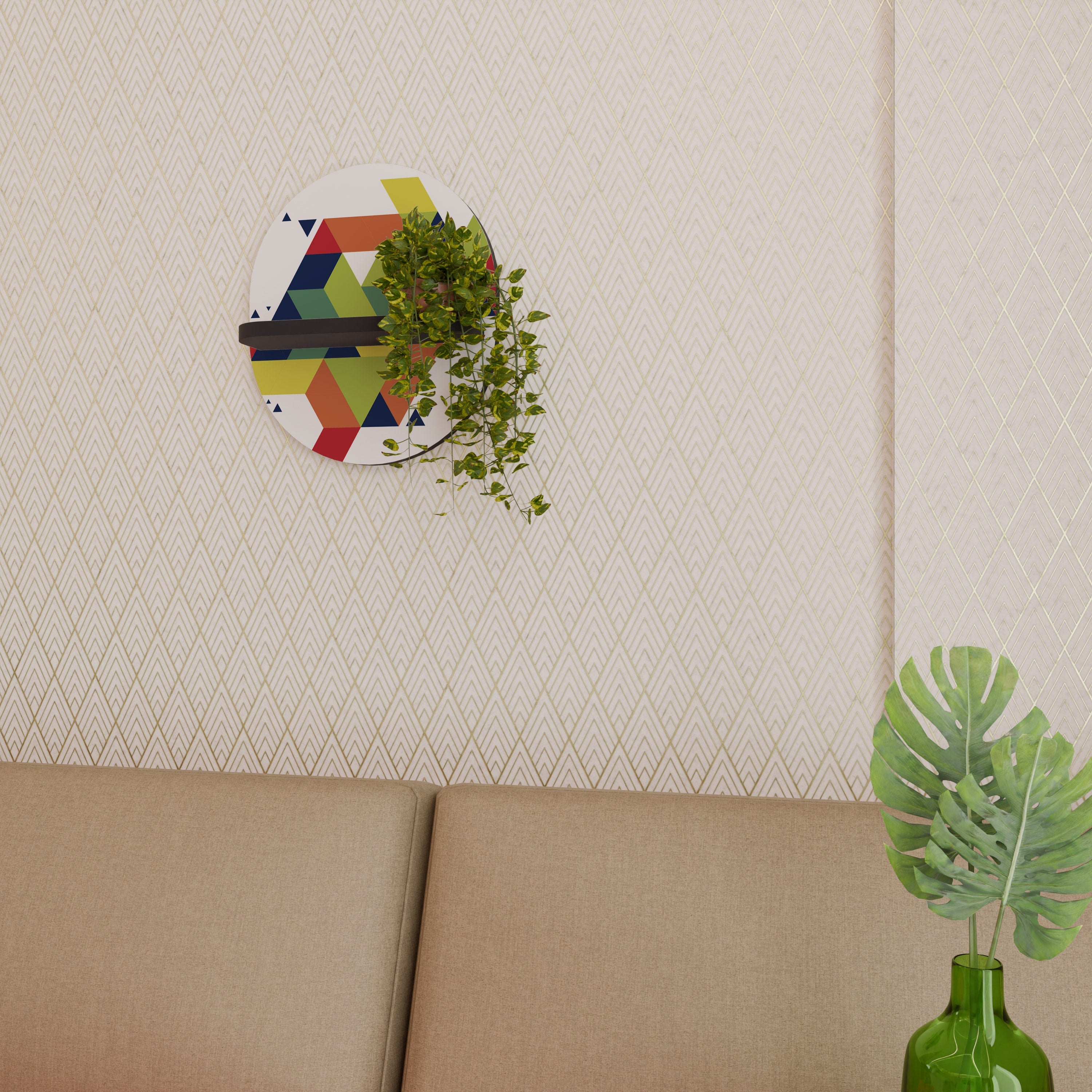 Étagère d'art ovale FUTURE SIGN en finition noire