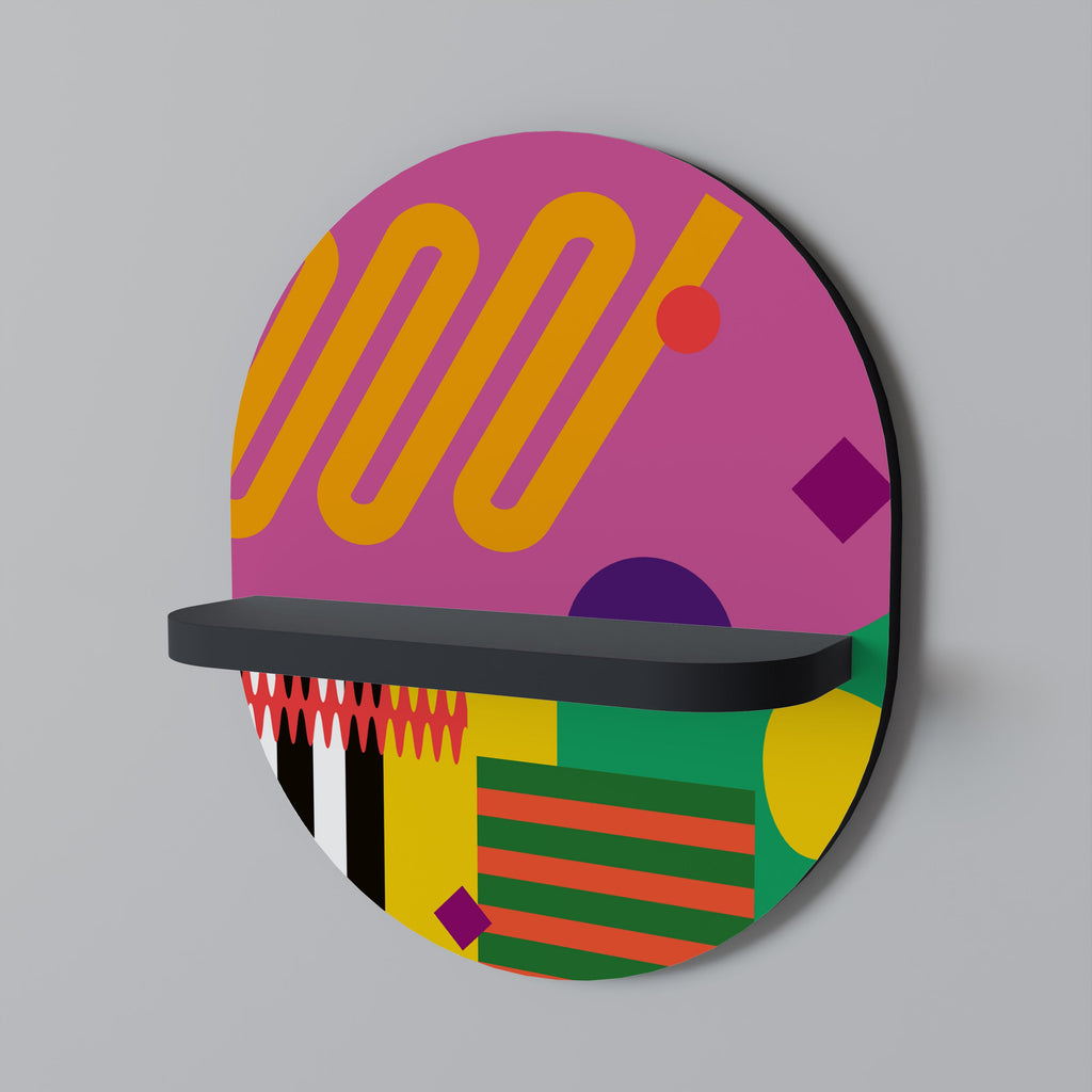 Étagère d'art ovale VIVID ART en finition noire