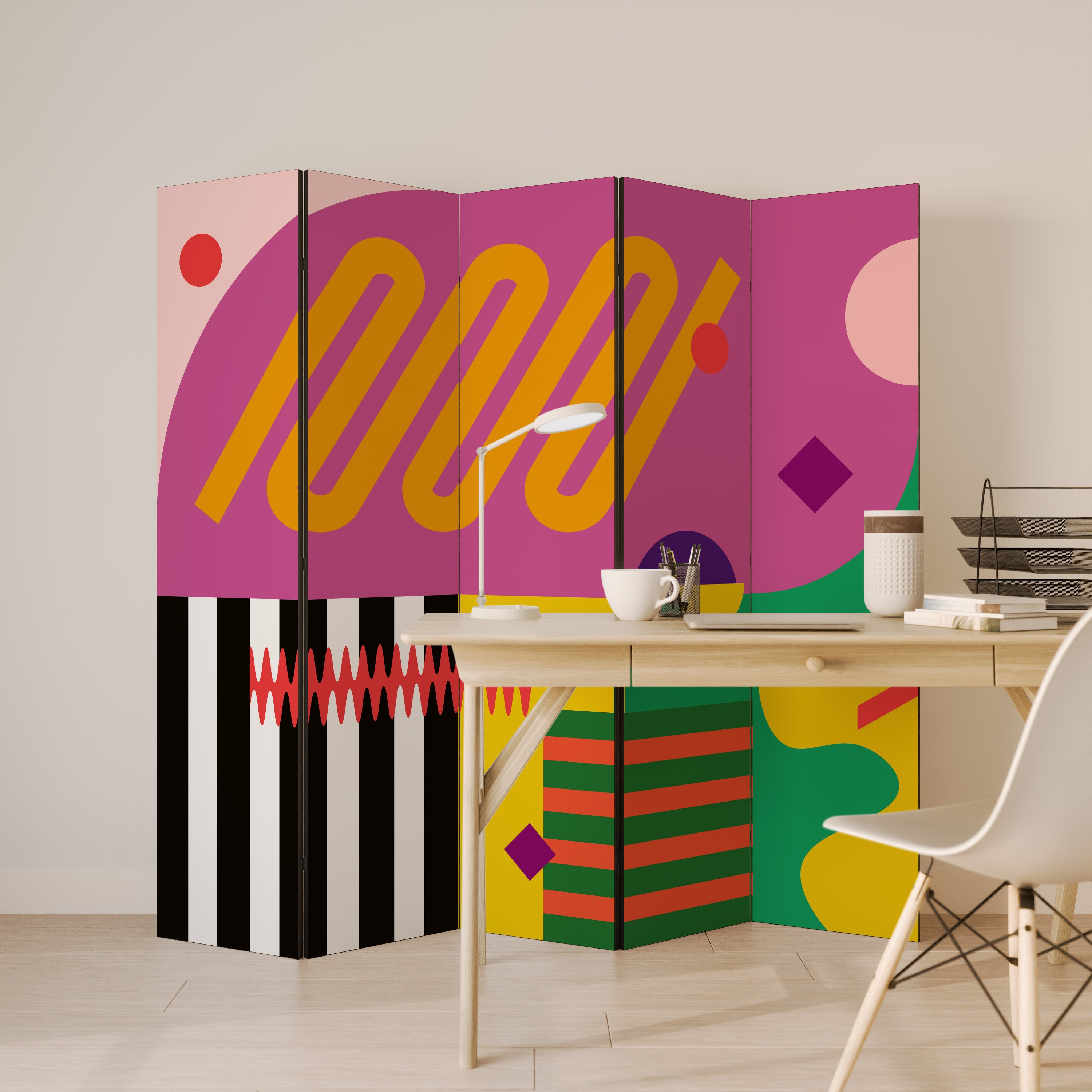 VIVID ART 5-Panel Room Divider