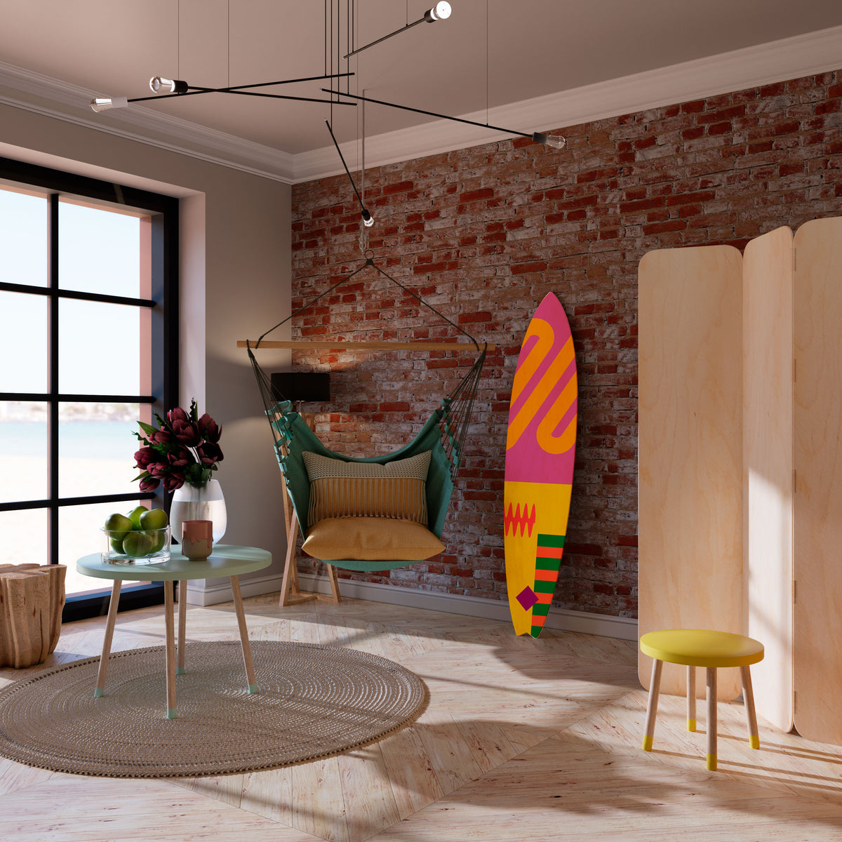 VIVID VIBRATIONS Surfboard Decorative Panel