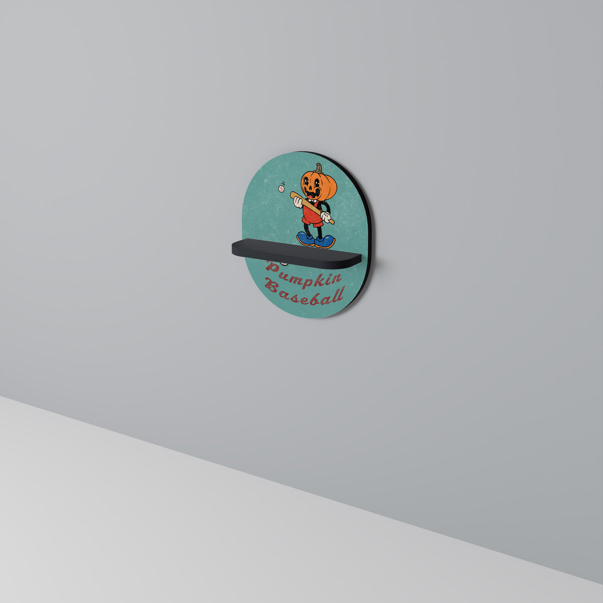 PUMPKIN BASEBALL Art Shelf