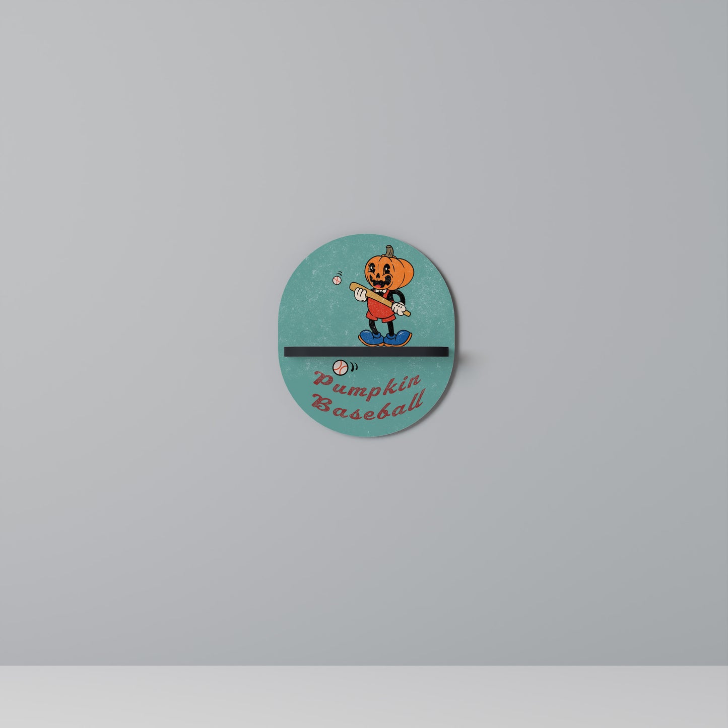 PUMPKIN BASEBALL Art Shelf