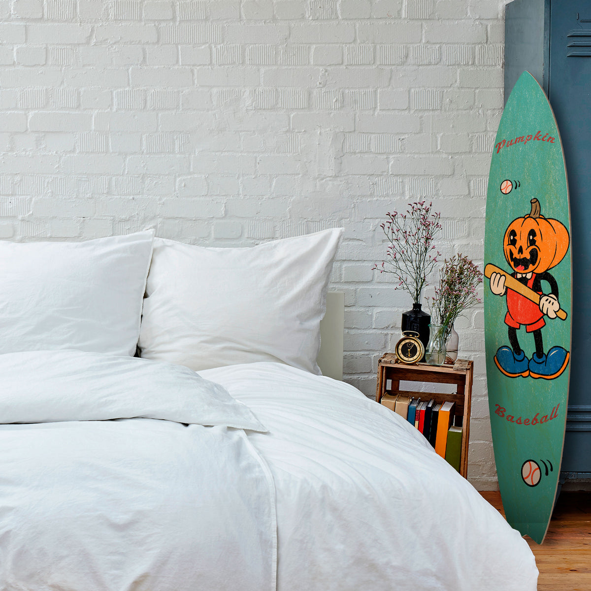 PUMPKIN BASEBALL Surfboard Decorative Panel