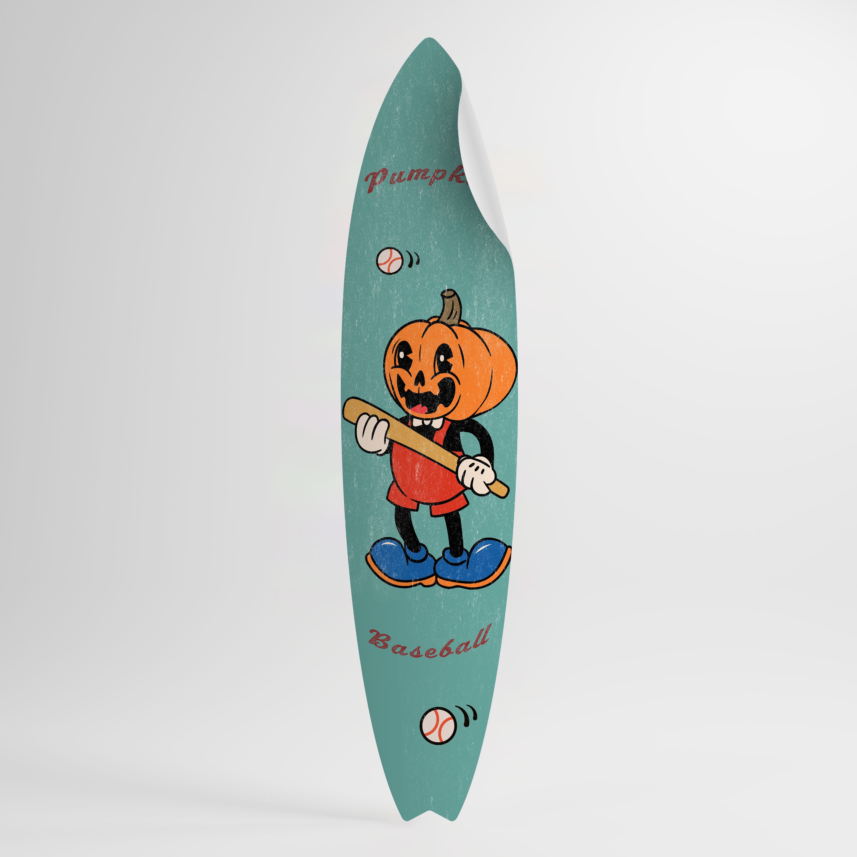 PUMPKIN BASEBALL Peel and Stick Surfboard Sticker