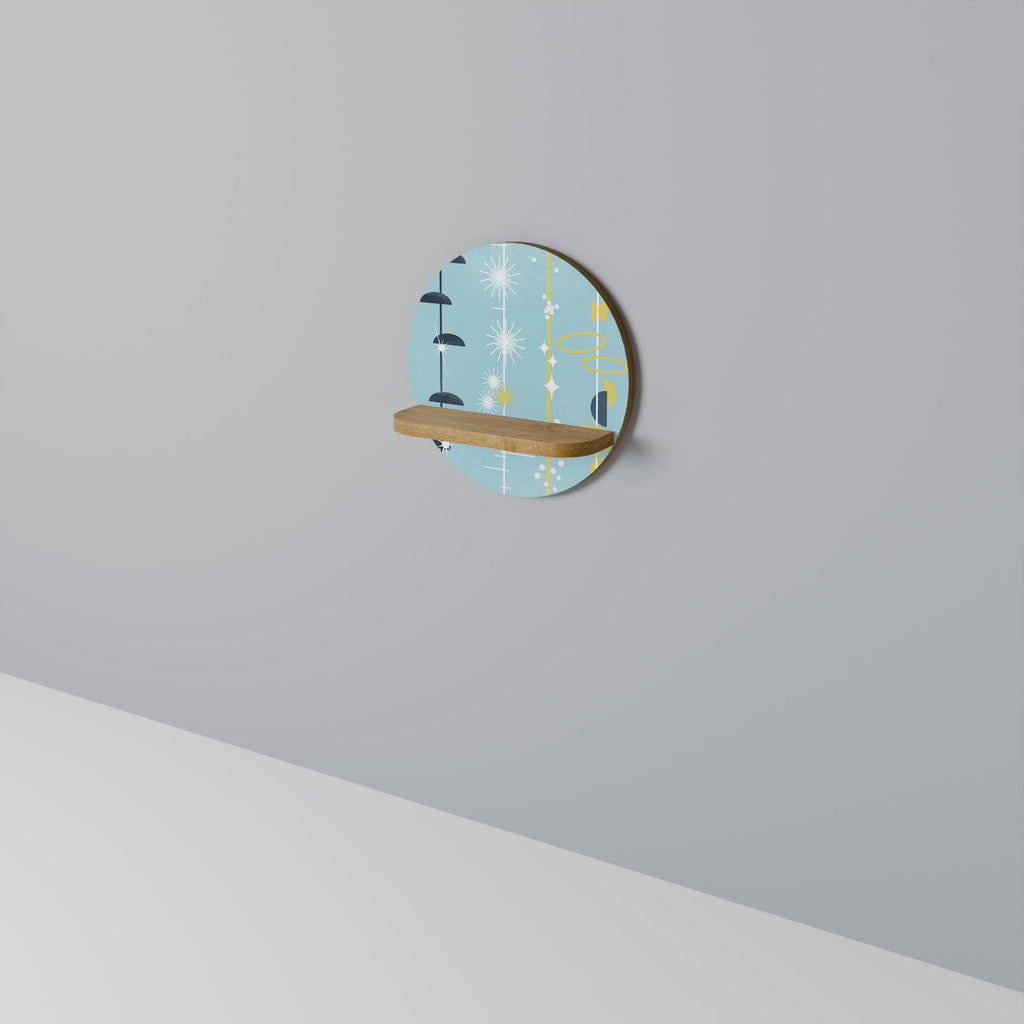 Étagère ronde effet chêne PATHS TO HAPPINESS