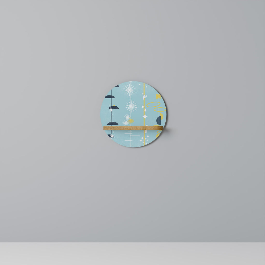 Étagère ronde effet chêne PATHS TO HAPPINESS