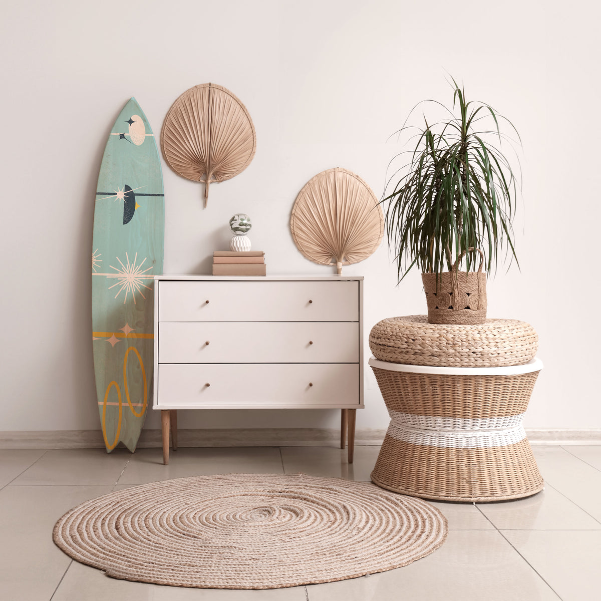 PATHS TO HAPPINESS Surfboard Decorative Panel
