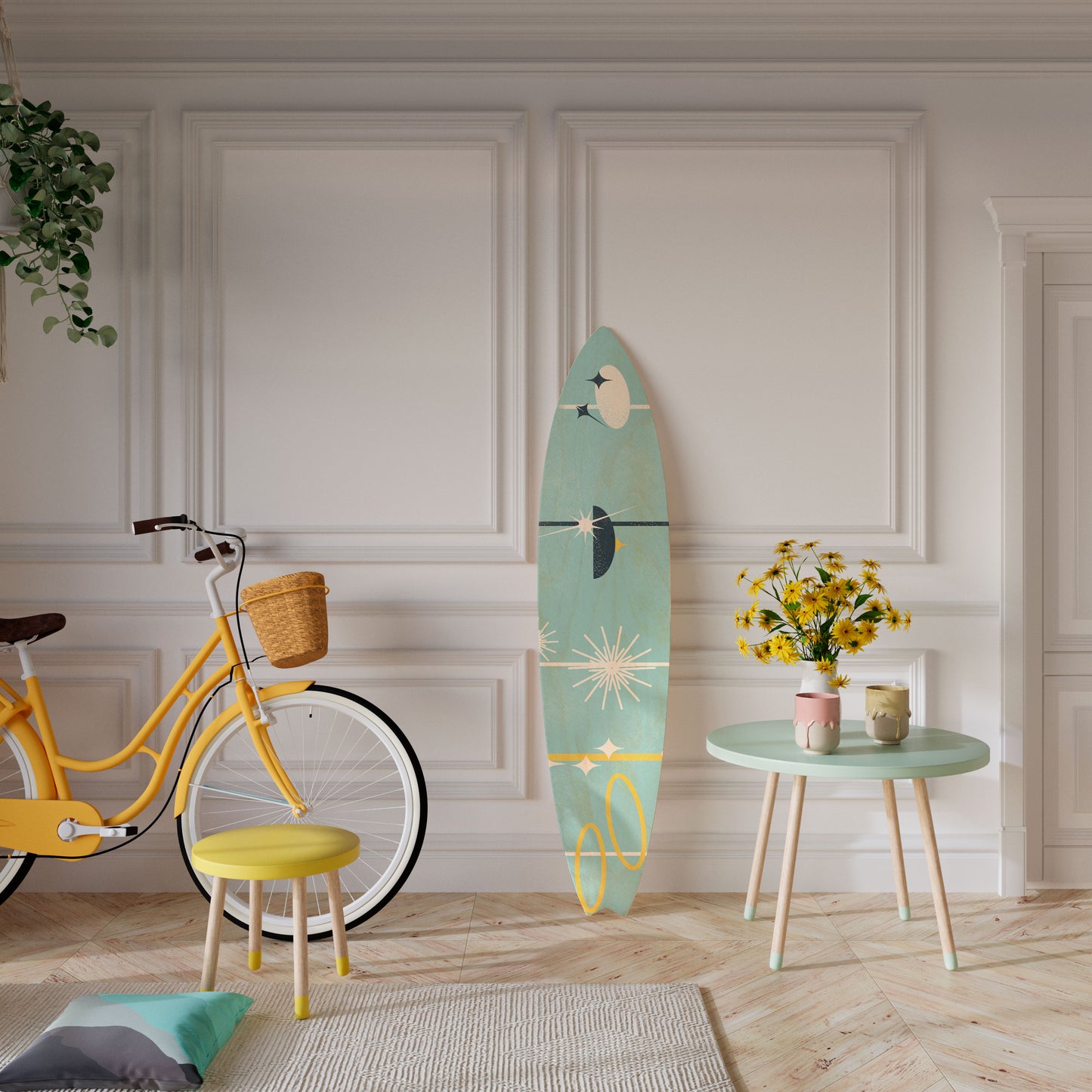 PATHS TO HAPPINESS Surfboard Decorative Panel