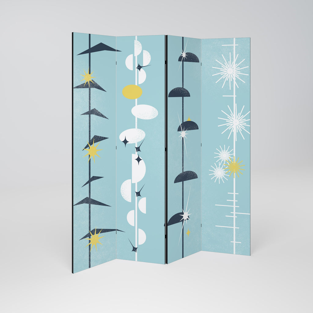 PATHS TO HAPPINESS Decorative 4-Panel Room Divider