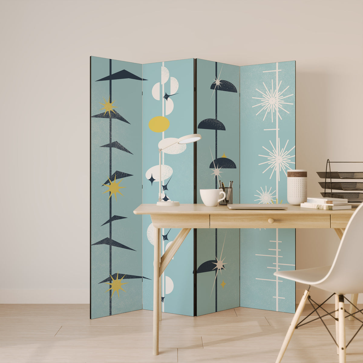 PATHS TO HAPPINESS 4-Panel Room Divider
