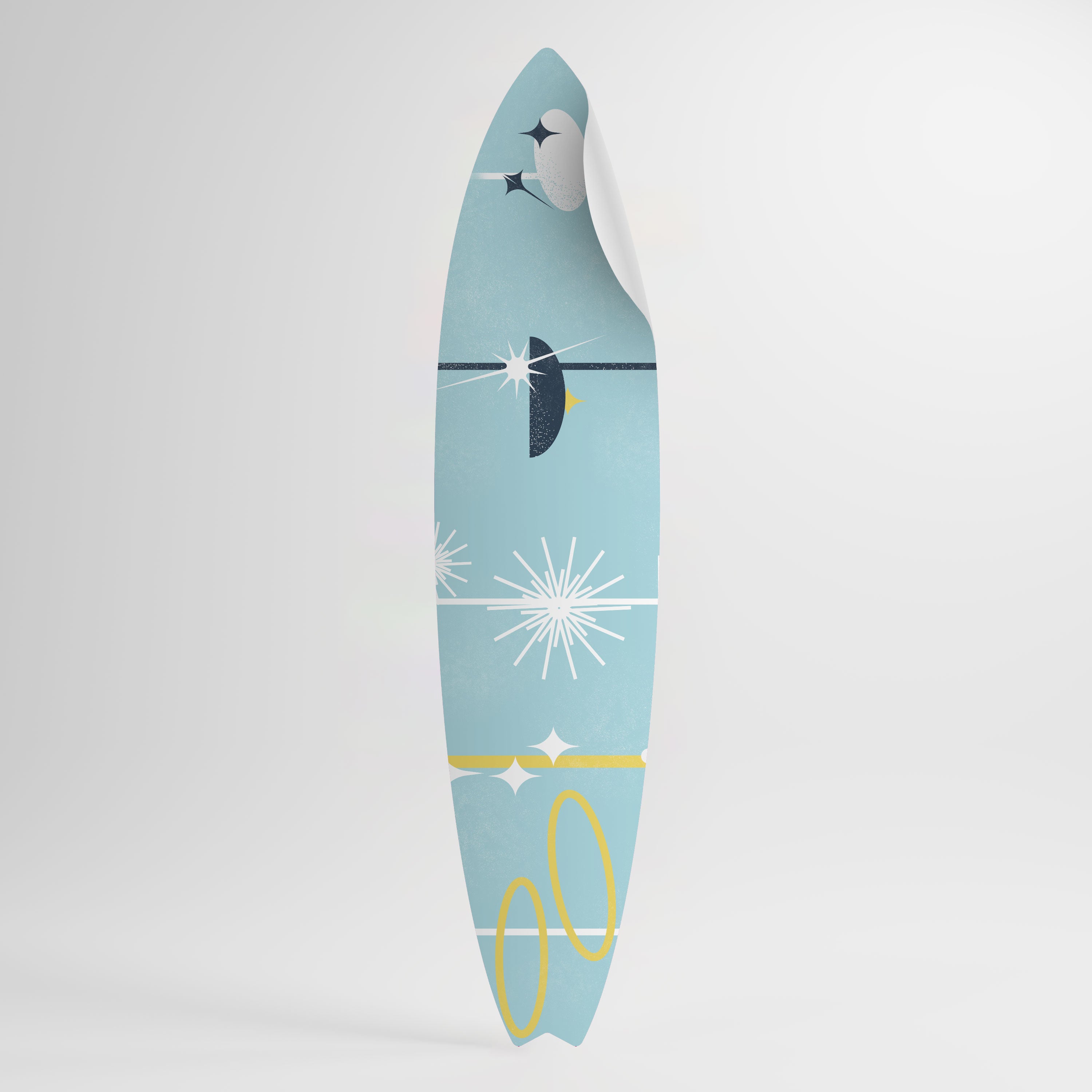 PATHS TO HAPPINESS Peel and Stick Surfboard Sticker