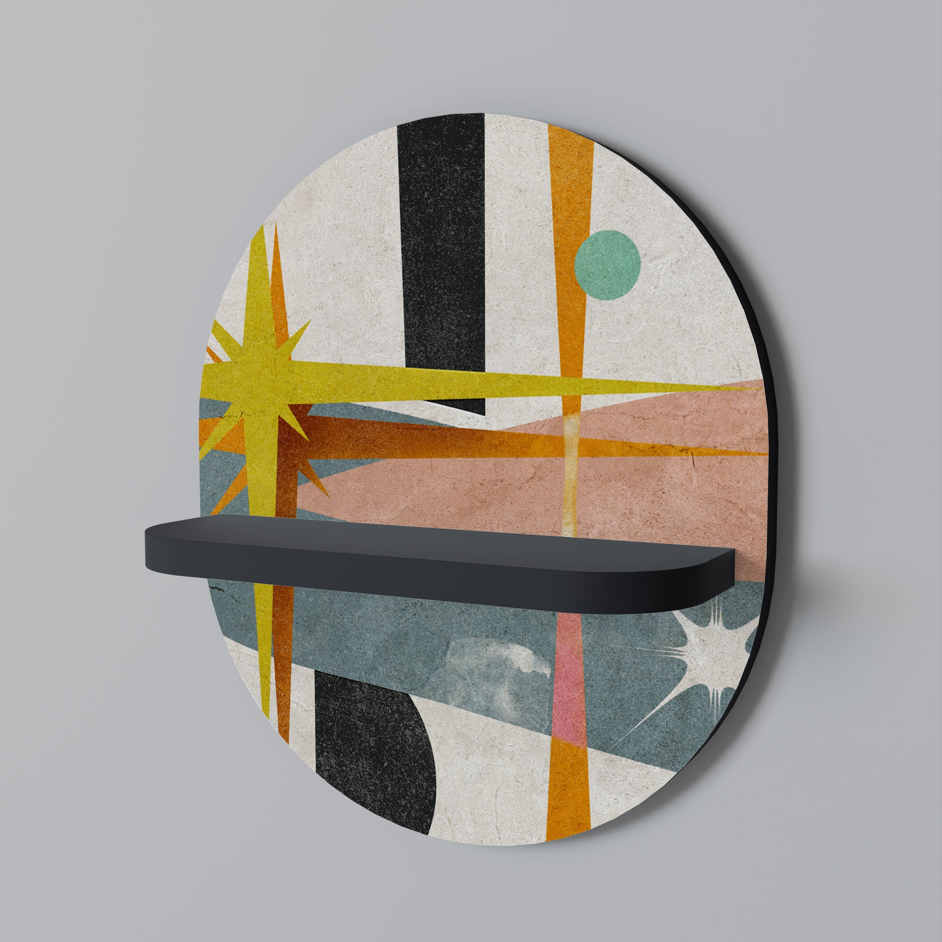 Étagère ovale INTERSTELLAR VIBES en finition noire