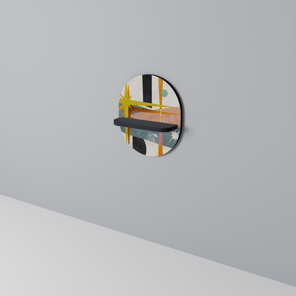 Étagère ovale INTERSTELLAR VIBES en finition noire