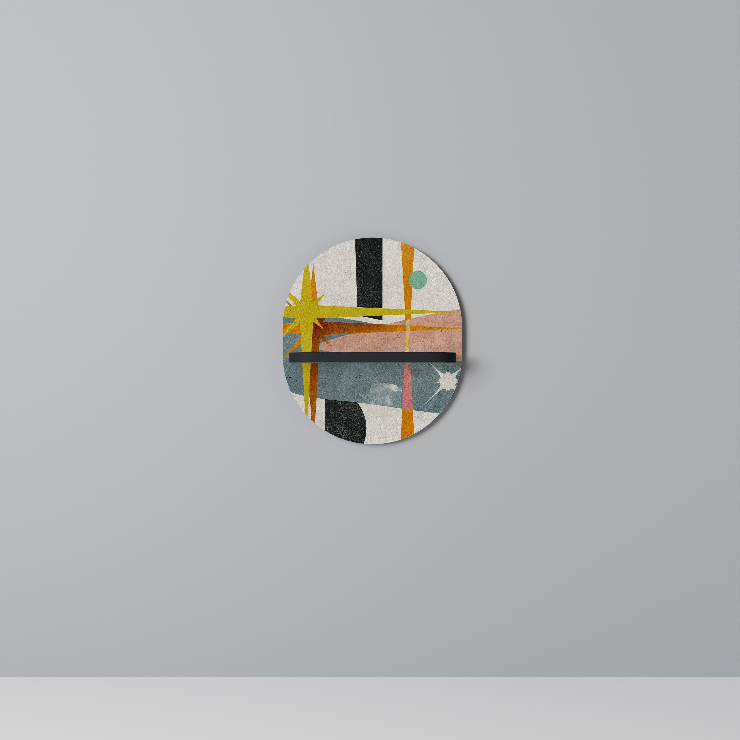 Étagère ovale INTERSTELLAR VIBES en finition noire