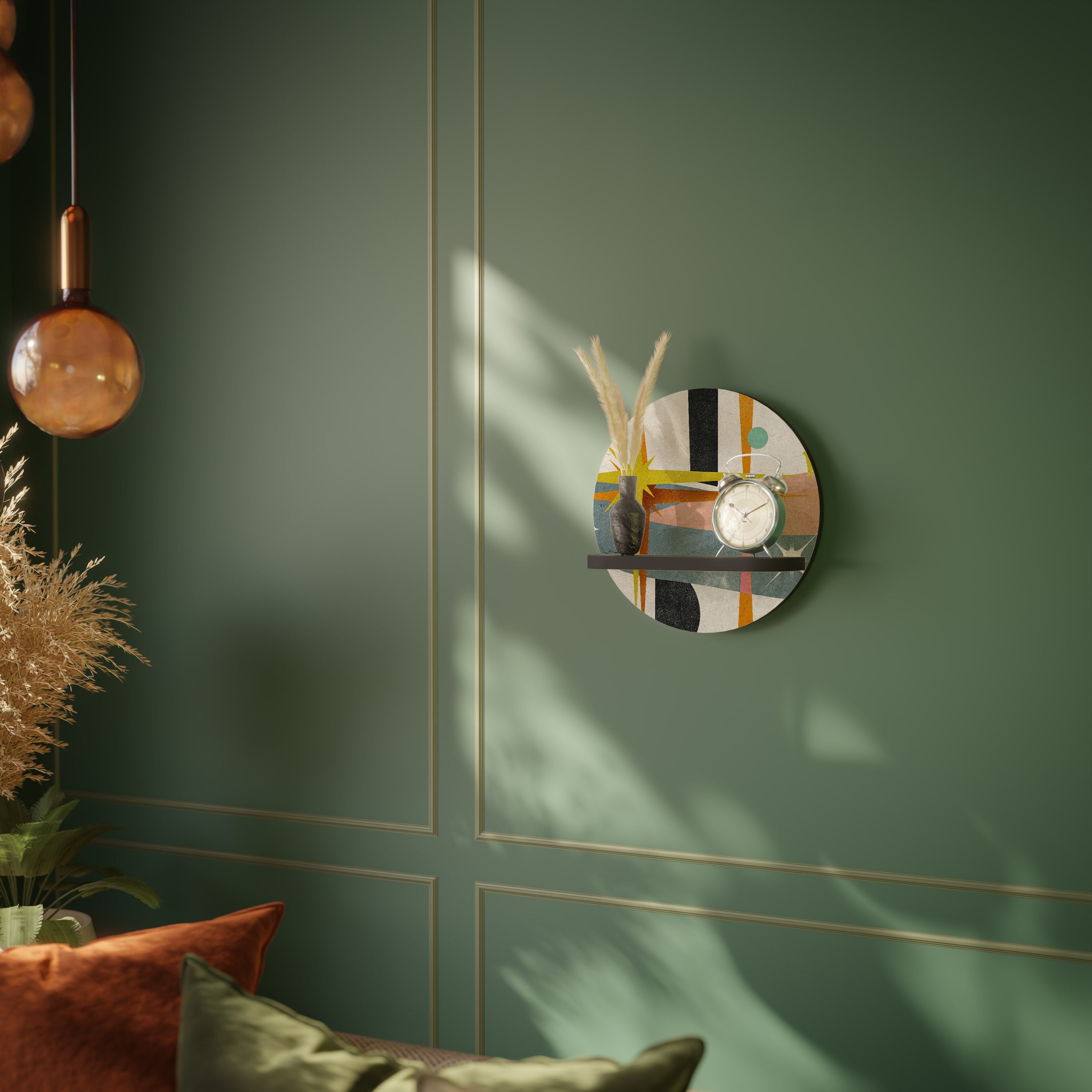 Étagère ronde INTERSTELLAR VIBES en finition noire