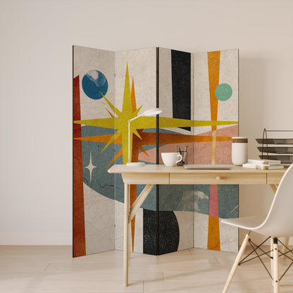 INTERSTELLAR VIBES 4-Panel Room Divider