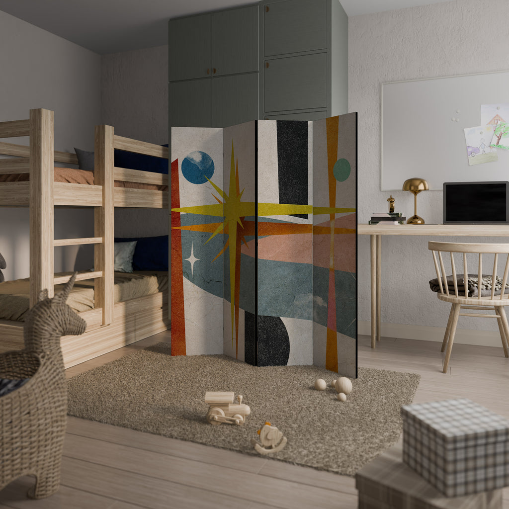 INTERSTELLAR VIBES 4-Panel Room Divider