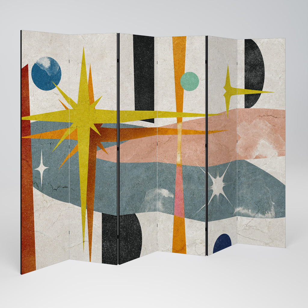 INTERSTELLAR VIBES Decorative 6-Panel Room Divider