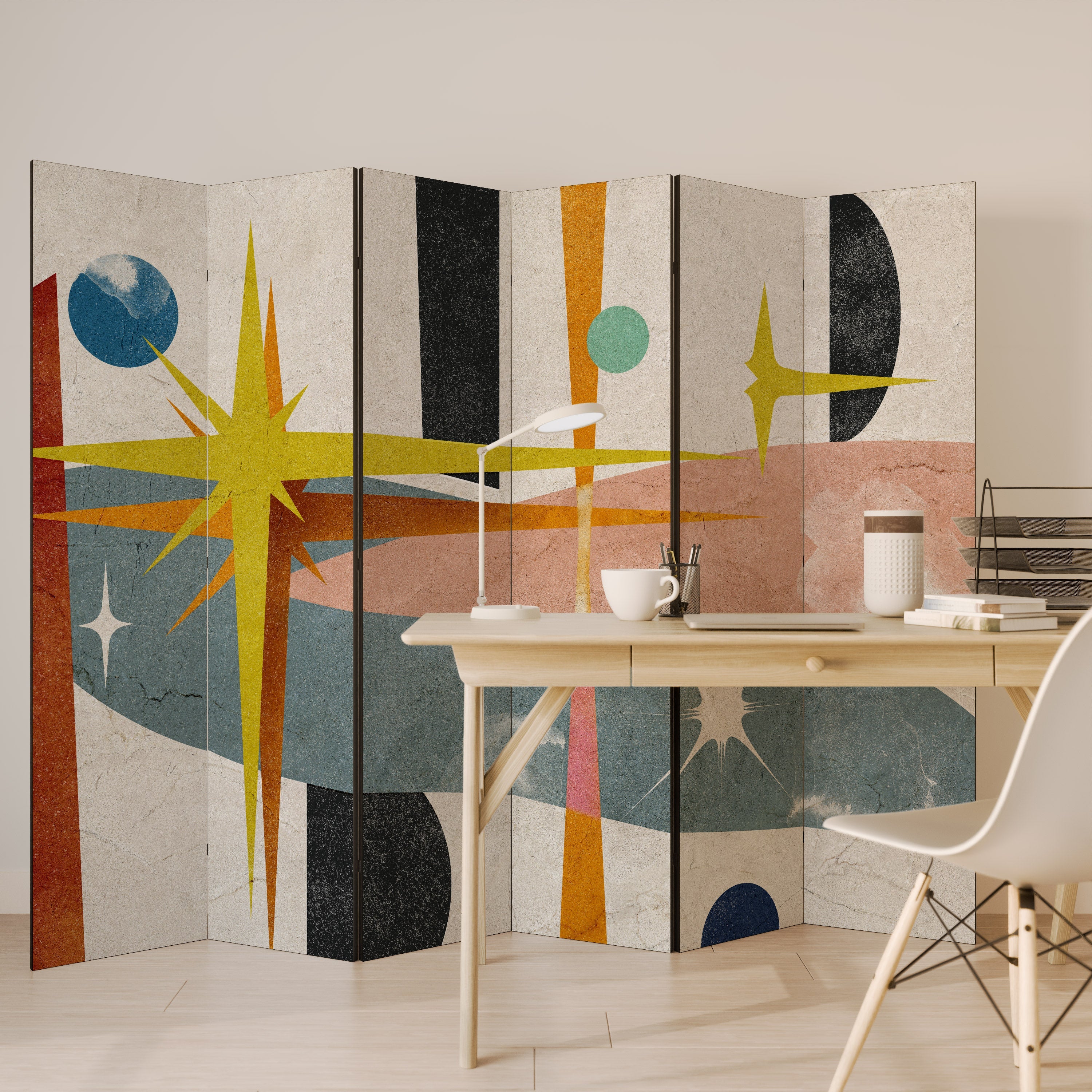 INTERSTELLAR VIBES Decorative 6-Panel Room Divider