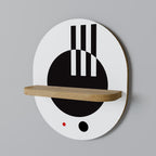 BLACK AND WHITE COMBINATION Art Shelf